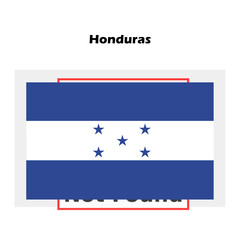 Honduras flag single isolated vector icon