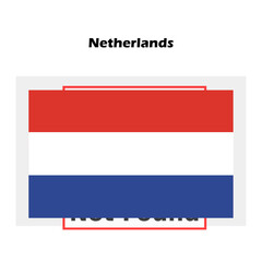 Netherlands flag single isolated vector icon