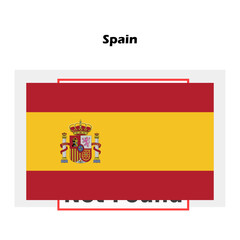 Spain flag single isolated vector icon