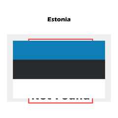 Estonia flag single isolated vector icon