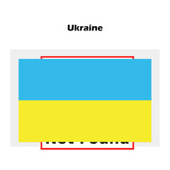 Ukraine flag single isolated vector icon