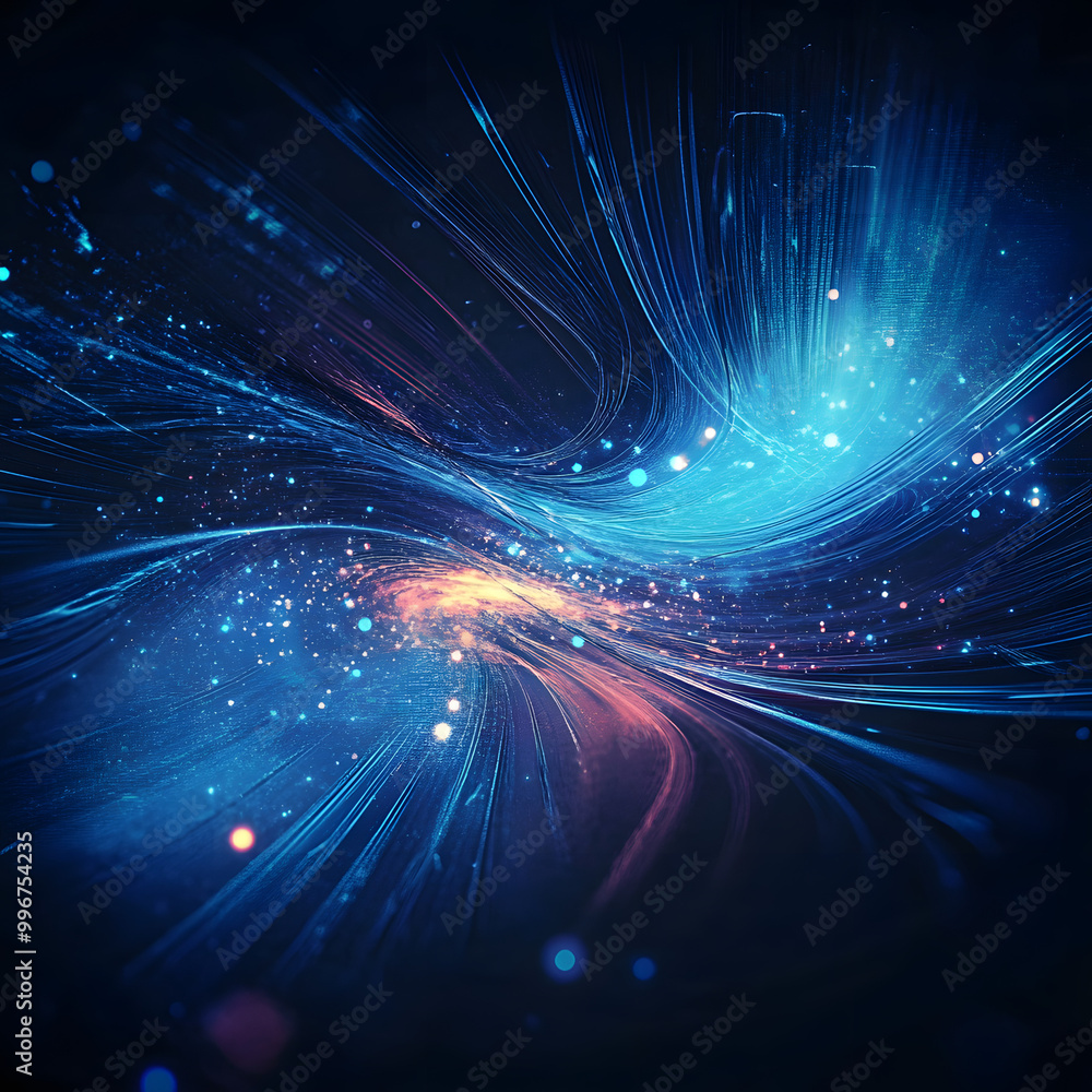 Poster abstract digital background. data universe illustration. ideal for depicting network abilities, tech