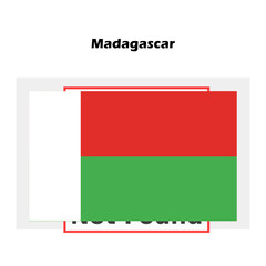 Madagascar flag single isolated vector icon