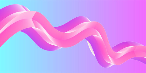 Abstract Vibrant Pink Wavy Ribbons on Gradient Background – Modern Fluid Design for Creative Digital Projects.