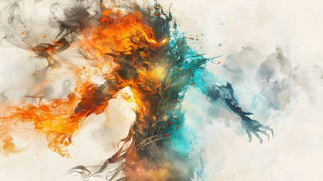 Shapeshifter Fantasy character Watercolor