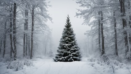 winter forest in the winter