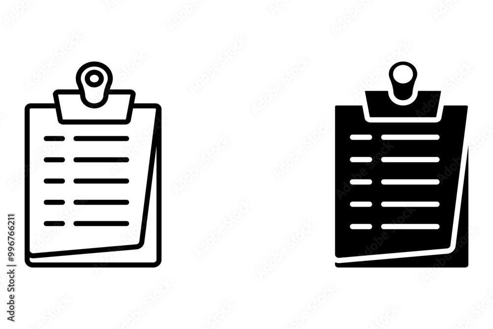 Poster clipboard icon set. file document sign. for mobile concept and web design. vector illustration on wh