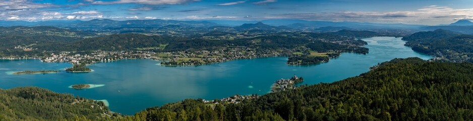 View Over Lake Woerthersee (Wörther See) In Carinthia In Austria