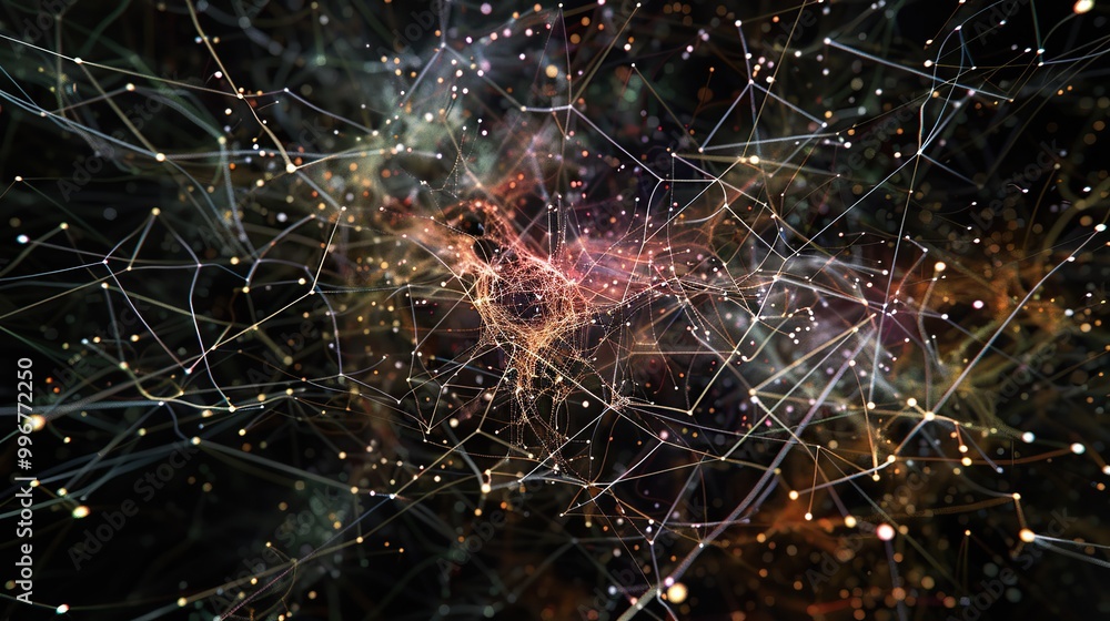 Poster a high-resolution image of a complex network topology diagram