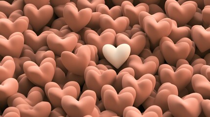 Obraz premium Heart Shapes Collection: A Stunning Visual Array of Black, Red, Wooden, and Floating Hearts Symbolizing Love, Passion, and Romance in Abstract and Artistic Expressions