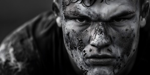 Rugby Player Intense Game