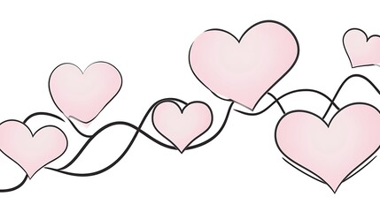 Bold Red Heart Brush Stroke - Expressive Love Art on White Background