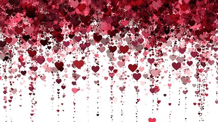 Bold Red Heart Brush Stroke - Expressive Love Art on White Background