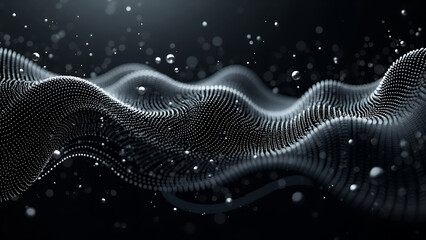 Abstract wave particle technology background