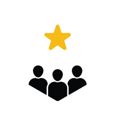 client loyalty or customer satisfaction icon. concept of positive testimonial for great effective business. flat style trend modern membership logotype graphic