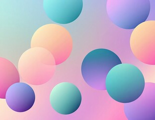 Colorful background, abstract spheres in pastel colors digital background for artistic designs and creative projects. Generative AI