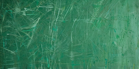 Abstract texture of green chalkboard background texture with copy space. Design concept for school education, dark wall backdrop , design template.