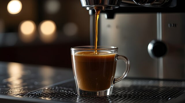 Kunstvolle Zubereitung eines Espressos