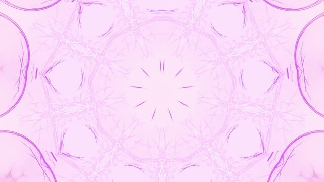 bl&uuml;tenf&ouml;rmige pastellfarbende symmetrische Form, Mandala, Blume, Muster, rosa, pink
