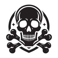 Danger Symbol Black Silhouette vector illustration