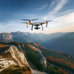 Fototapeta na wymiar Drone in the mountains