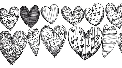 Bold Red Heart Brush Stroke - Expressive Love Art on White Background