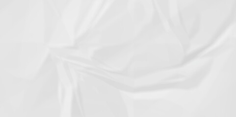 Empty White wrinkly backdrop paper background. panorama grunge wrinkly paper texture background, crumpled pattern texture. paper crumpled texture. white fabric crushed textured crumpled.