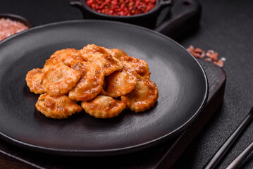 Ravioli with meat or vegetarian with ricotta, salt and spices