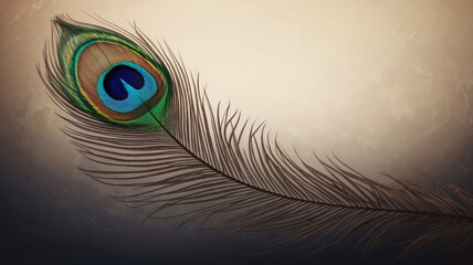 Obraz premium peacock feather close up