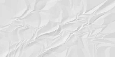 Obraz premium Empty White wrinkly backdrop paper background. panorama grunge wrinkly paper texture background, crumpled pattern texture. paper crumpled texture. white fabric crushed textured crumpled.