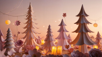 Christmas tree in front of a church