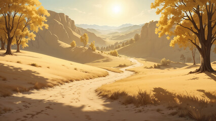 sunrise in the mountains
