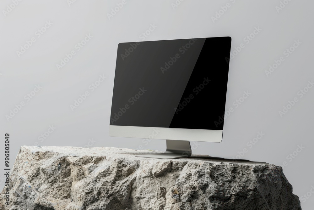 Canvas Prints desktop computer screen mockup electronics furniture hardware.