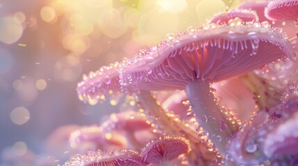 Mushroom displayed on a simple background, amazing fungi closeup. Background muted, mushroom showcased.