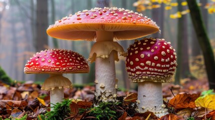 Fototapeta premium Mushroom shown on a quiet background, amazing mushroom structure. Background low-key, mushroom emphasized.