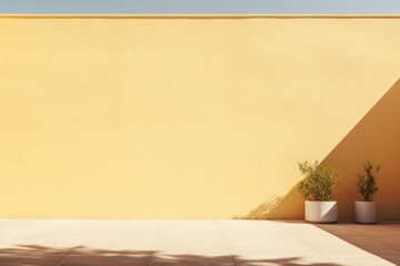 Large building wall architecture outdoors yellow.