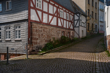 Romantische Fachwerkhäuser in der Oberstadt Altstadt Marburg