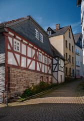 Romantische Fachwerkhäuser in der Oberstadt Altstadt Marburg