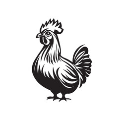 Rooster or cock logo vector icon template
