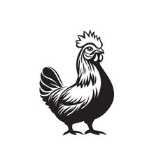 Rooster or cock logo vector icon template