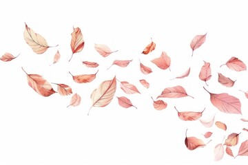 Obraz premium Autumn leaves flying art blossom flower.