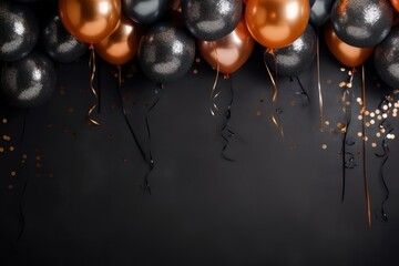 Balloons black celebration anniversary.