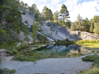 natural monument of la fuentona in the province of soria