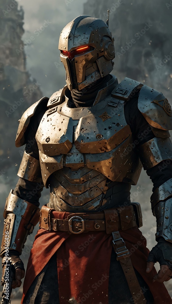 Poster a steadfast guardian protecting allies with unwavering resolve.