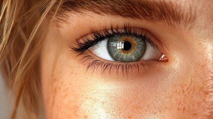 Obraz premium A woman with green eyes and a light brown face