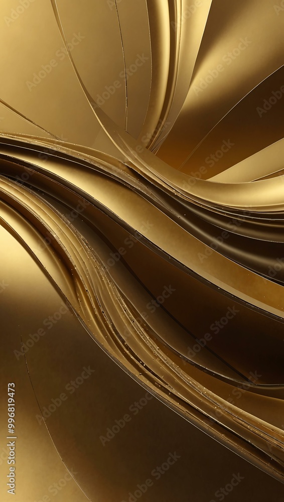 Poster abstract gold background with dynamic perspective.
