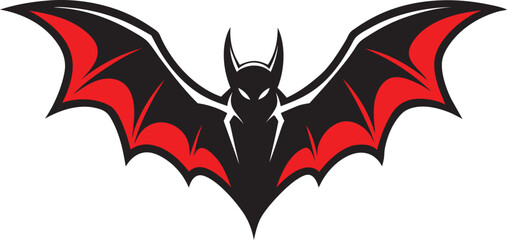 Halloween black bat spreading its wings wide creating a spooky atmosphere.