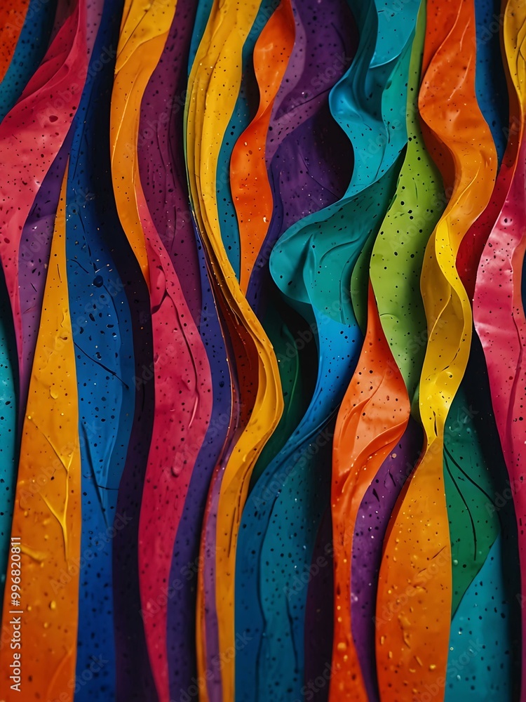 Poster abstract patterns in vivid colors.