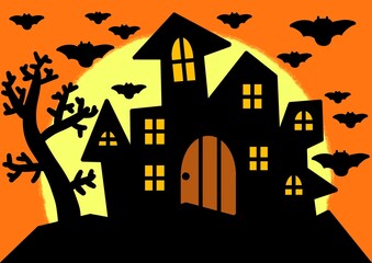 할로윈 배경 아이콘 일러스트