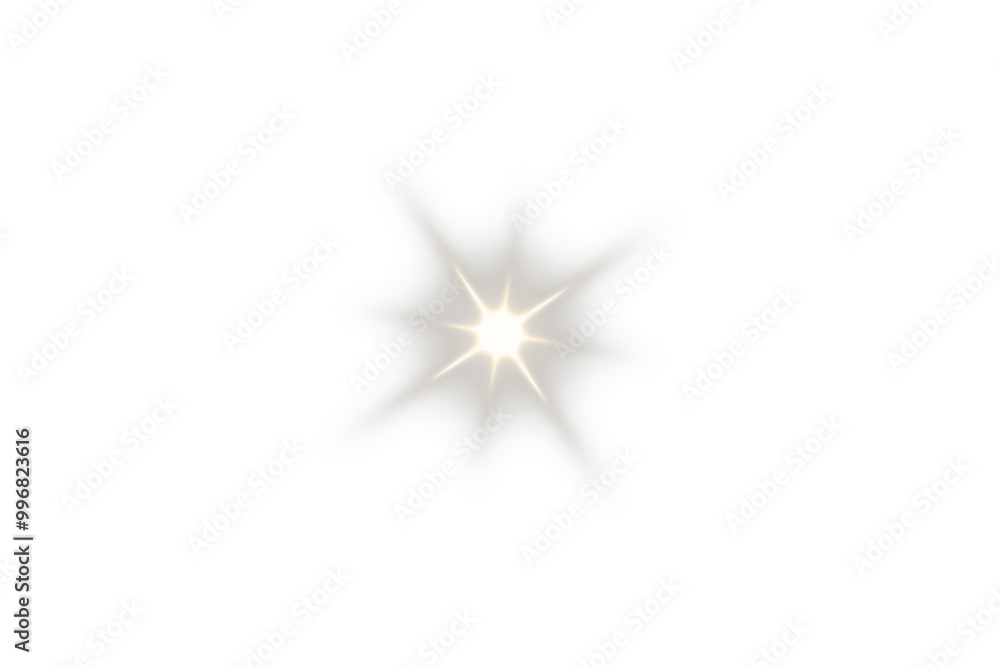 Wall mural white glow light effect. starlight sparkle. light flare effect shine glow. light png. glowing design
